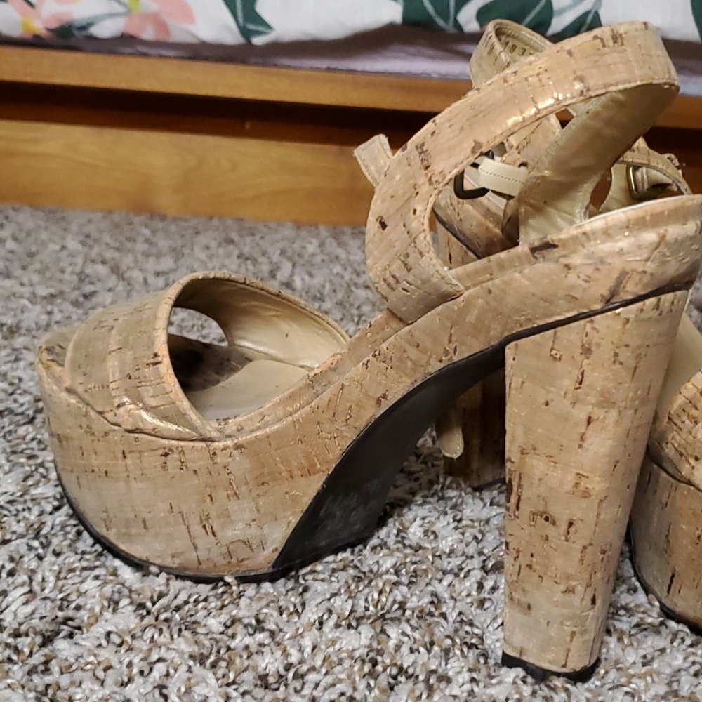 Stuart Weitzman cork heels